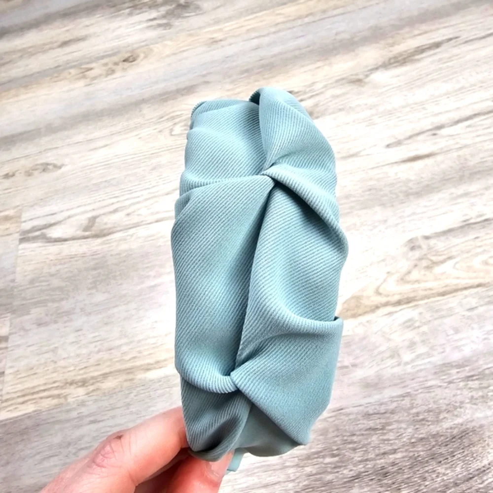 New Chunky Scrunch Headband Baby Blue